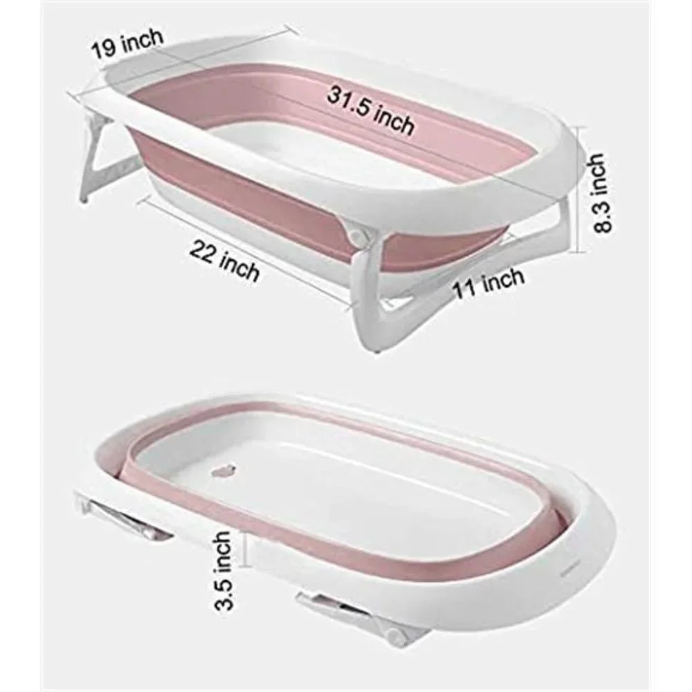 Folding Portable Baby Bathtub (Pink)